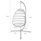 image 10 of Azura Hanging Egg Chair - Swing Pod Egg Chair - Large with deep Grey Cushions