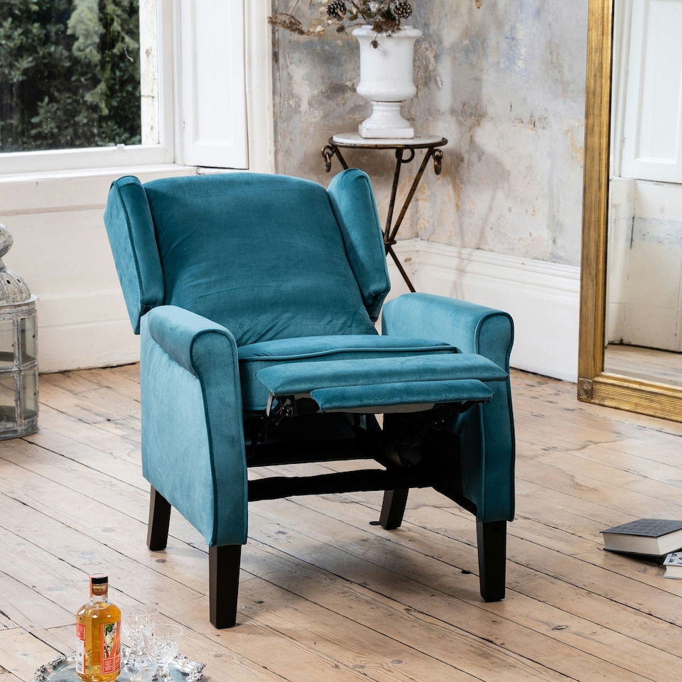 image 1 of Barksdale Recliner Armchair - Teal