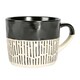 image 5 of Nicola Spring Ceramic Dipped Dash Coffee Mugs - 475ml - Black/Grey