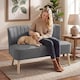 image 7 of HOMCOM Velvet-Feel Double Sofa w/ Wood Frame Foam Padding | Grey | Dark grey | Two Seater