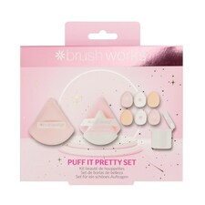 Brushworks Puff It Pretty Set Powder and Pillow Puffs | Pink | Duo pack