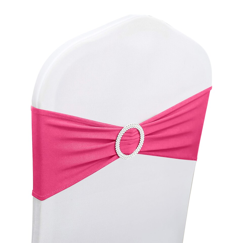 image 1 of 13"x5" Spandex Chair Bands with Slider Buckle, Elastic Chair Sash - 1pc