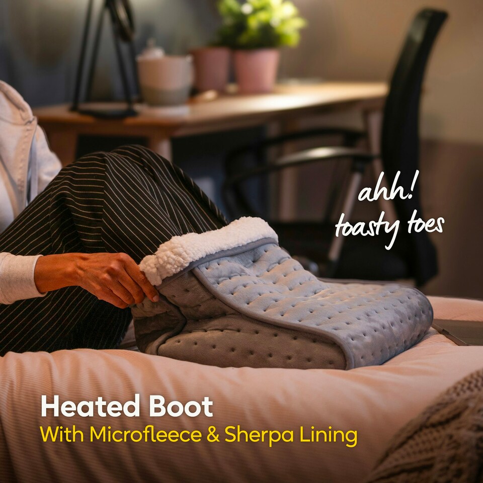 image 1 of Russell Hobbs Foot Warmer Electric Heater Grey with 3 Heat Settings & 2 Year Guarantee RHHSL1001