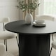 image 2 of OHS Madison Ribbed Round Dining Table Wood Effect