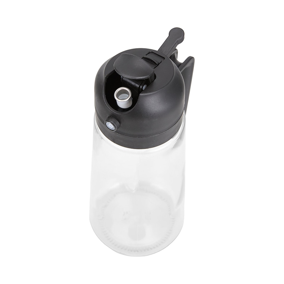 image 1 of Living and Home 2-in-1 Glass Oil Sprayer & Dispenser,Black,600ml | Black