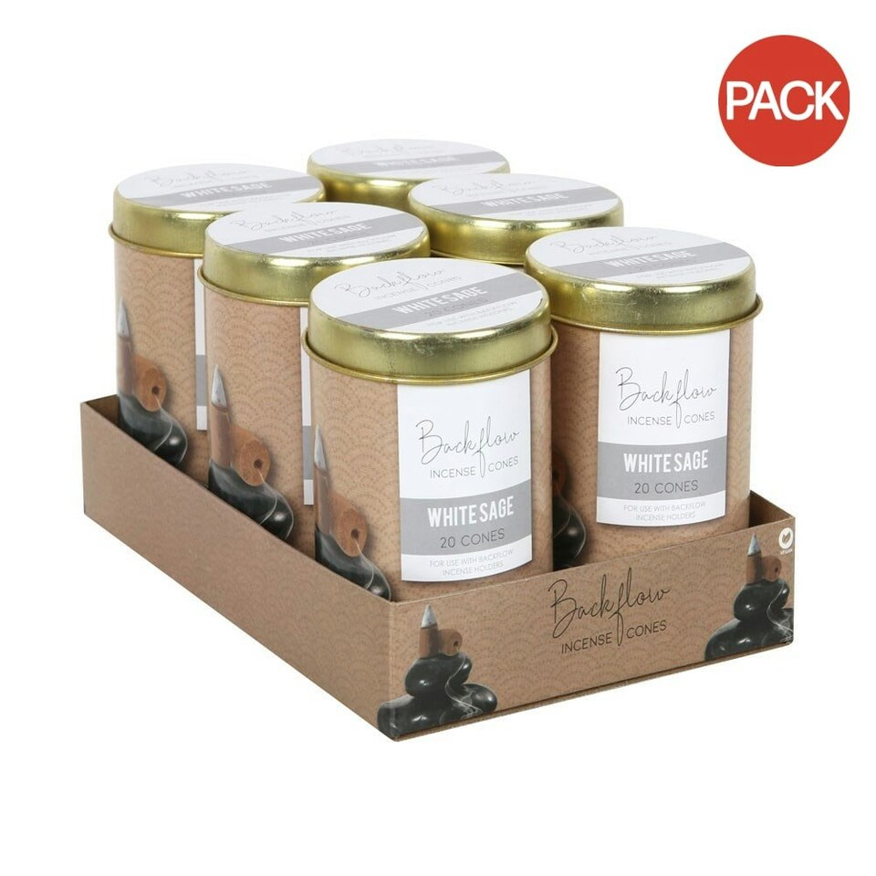 Something Different White Sage Jumbo Backflow Incense Cones (Pack of