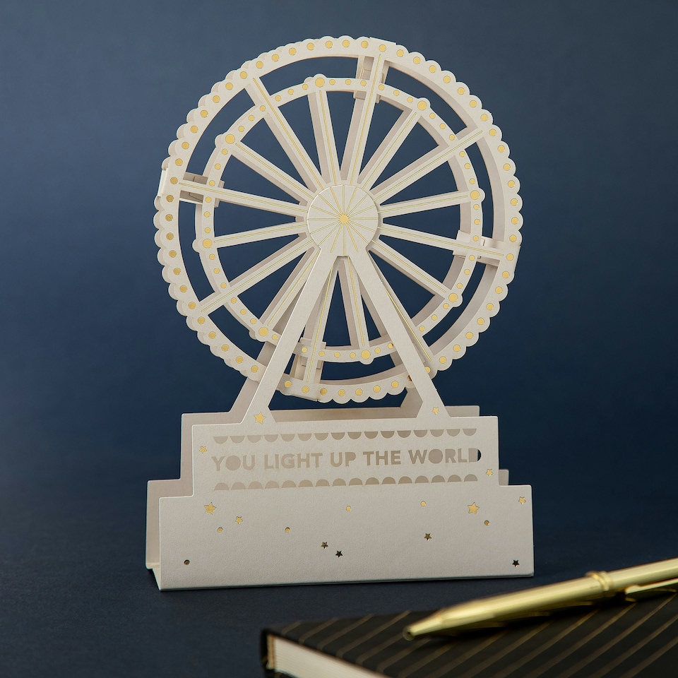 image 1 of Premium 3D Ferris Wheel Greeting Card Paper Fables