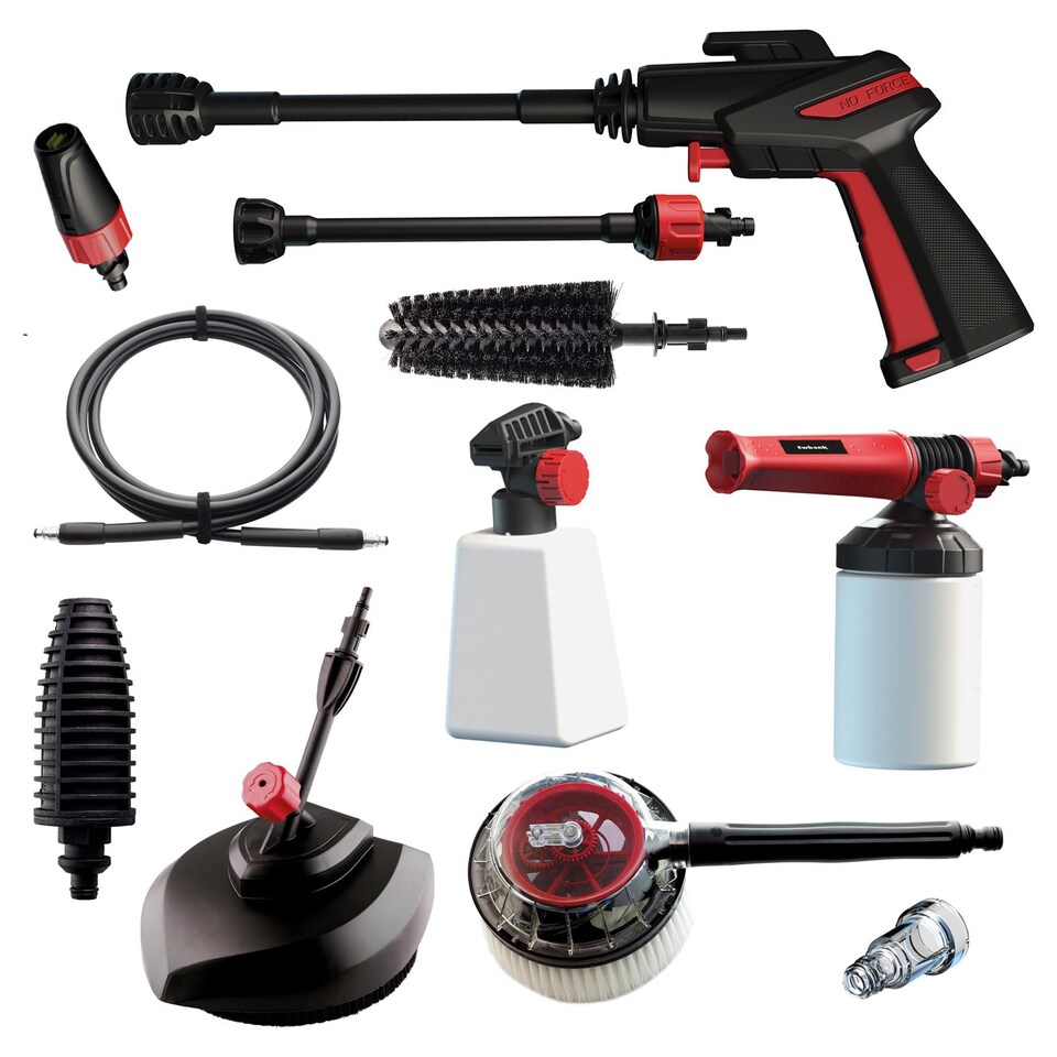 image 1 of Ewbank EW6160 AQUABLAST160 High Power Pressure Washer, 160 Bar, 2320 PSI, 2200 Watts, Adjustable Nozzle with Snow Foam Function, Outdoor Home, Patio & Car Cleaner, Red & Black