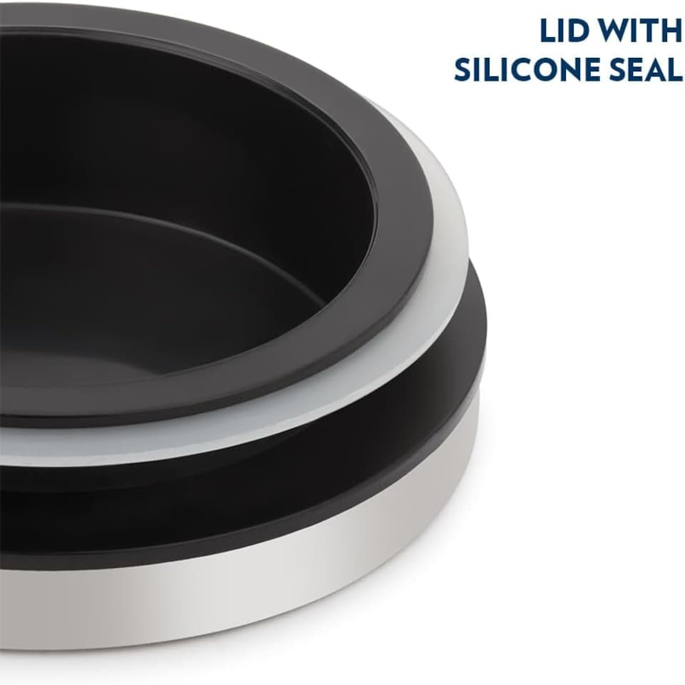 image 1 of Borosil Classic Jar with Steel Lid, Clear, 1.2 Litre