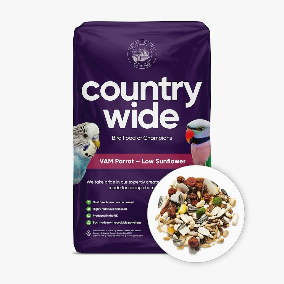 Countrywide Vam Parrot - Low Sunflower 12.5kg