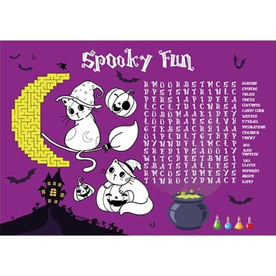 A3 Halloween Activity Placemat Sheet