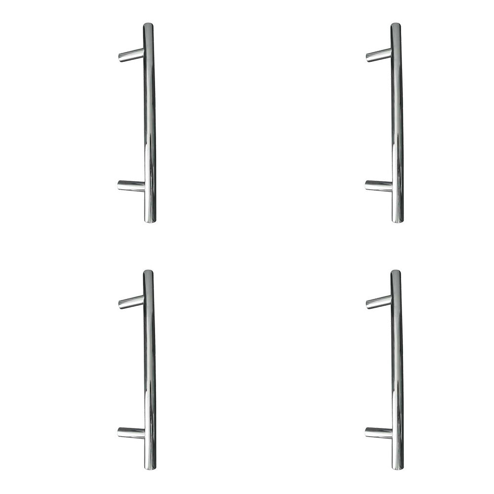 4 PACK Satin Stainless Steel T Bar Cabinet Handle 156x12mm for Modern Kitchens - Kitchen Drawer Pull Handle