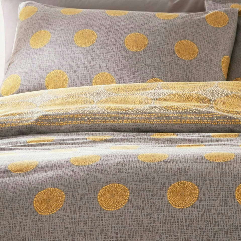 image 1 of Joel Duvet Cover Set - Super King - Yellow