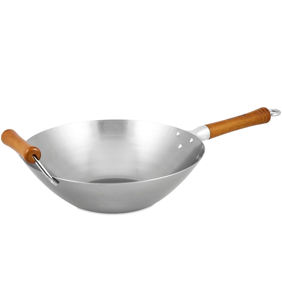image 1 of Ken Hom Excellence 32cm Carbon Steel Wok