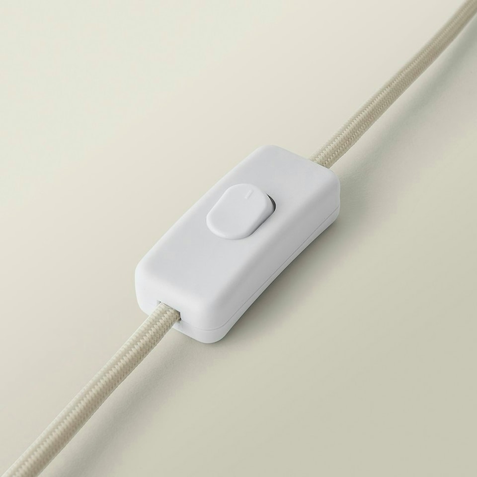 image 1 of ValueLights Harrison Taper Shade White Geo Ribbed Pattern Gloss Medium Table Lamp with Bulb White