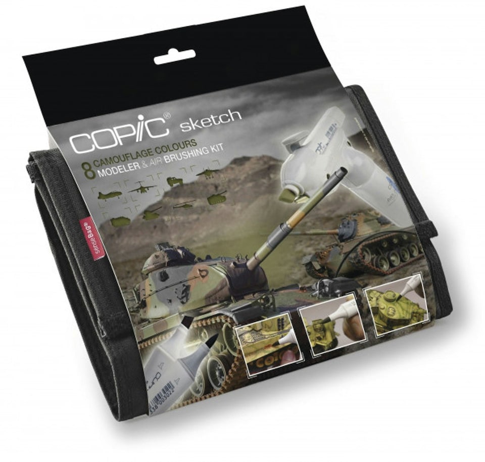 image 1 of Copic Sketch Marker, Marker Pen, Camouflage, Set of 9