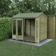 image 3 of Forest Garden 8x6 Apex Beckwood Summerhouse 25yr Guarantee Shiplap Pressure Treated  - Double Door - 5 Windows