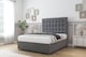image 3 of Sloomy Alabama Armour Coniston Divan Bed Base 2 Drawers Foot-End With 26 Inch Strutted Headboard | Grey | Armour | Double | 1