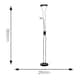 image 6 of ValueLights Beata Black Integrated LED Uplighter Floor Lamp with Task Reading Side Lamp | Black