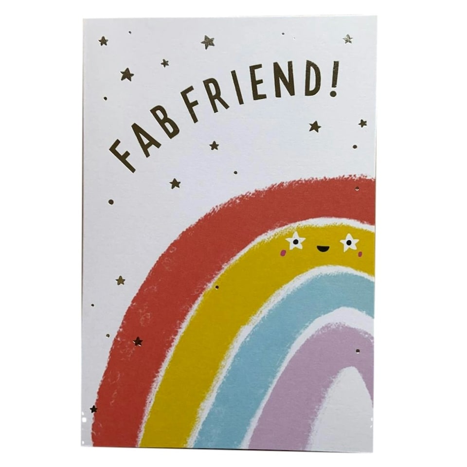 image 1 of Fabulous Friend Rainbow Design Birthday Card