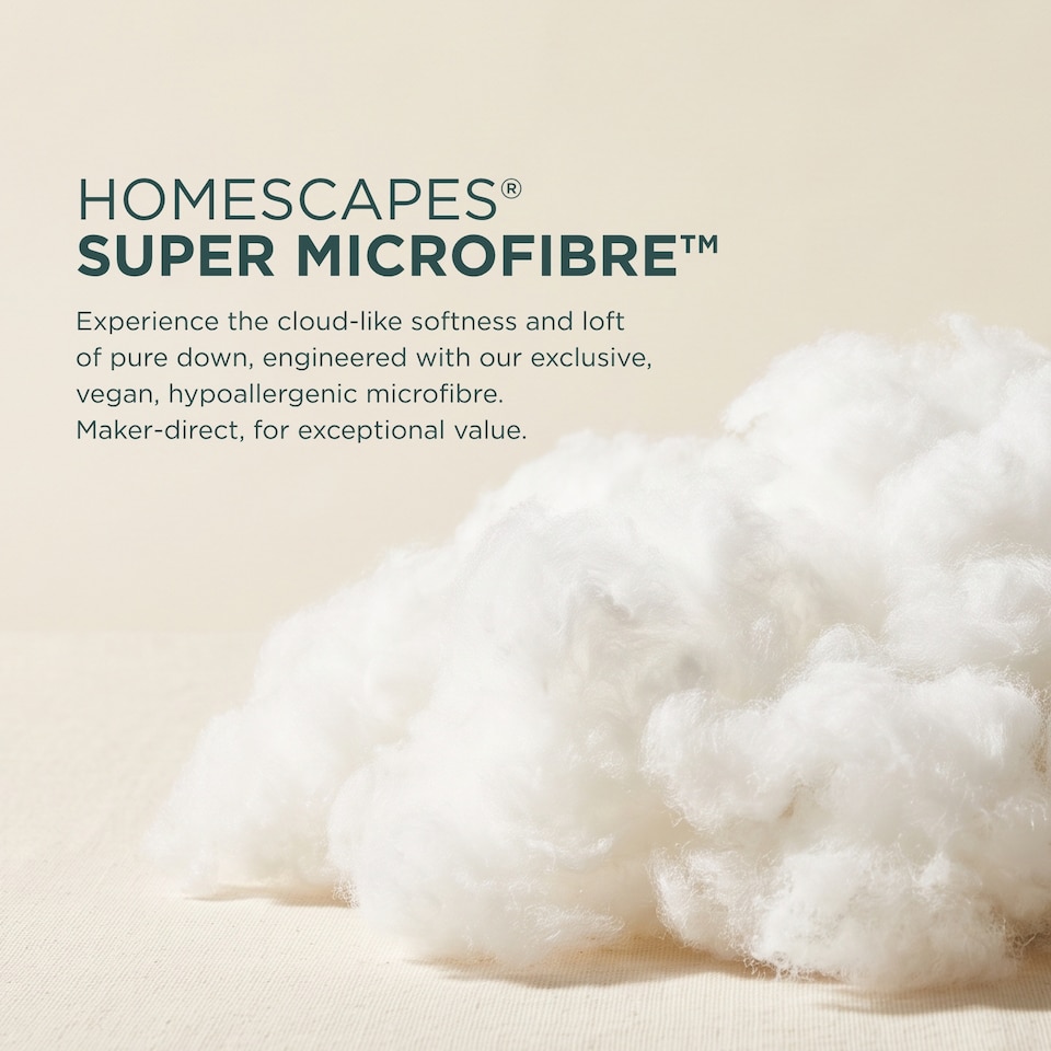 image 1 of Homescapes Super Microfibre 10.5 Tog Duvet, Super King | White | Super King
