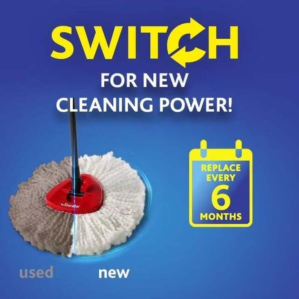image 1 of Vileda Turbo Classic Mop Head Refill Twin Pack 160504