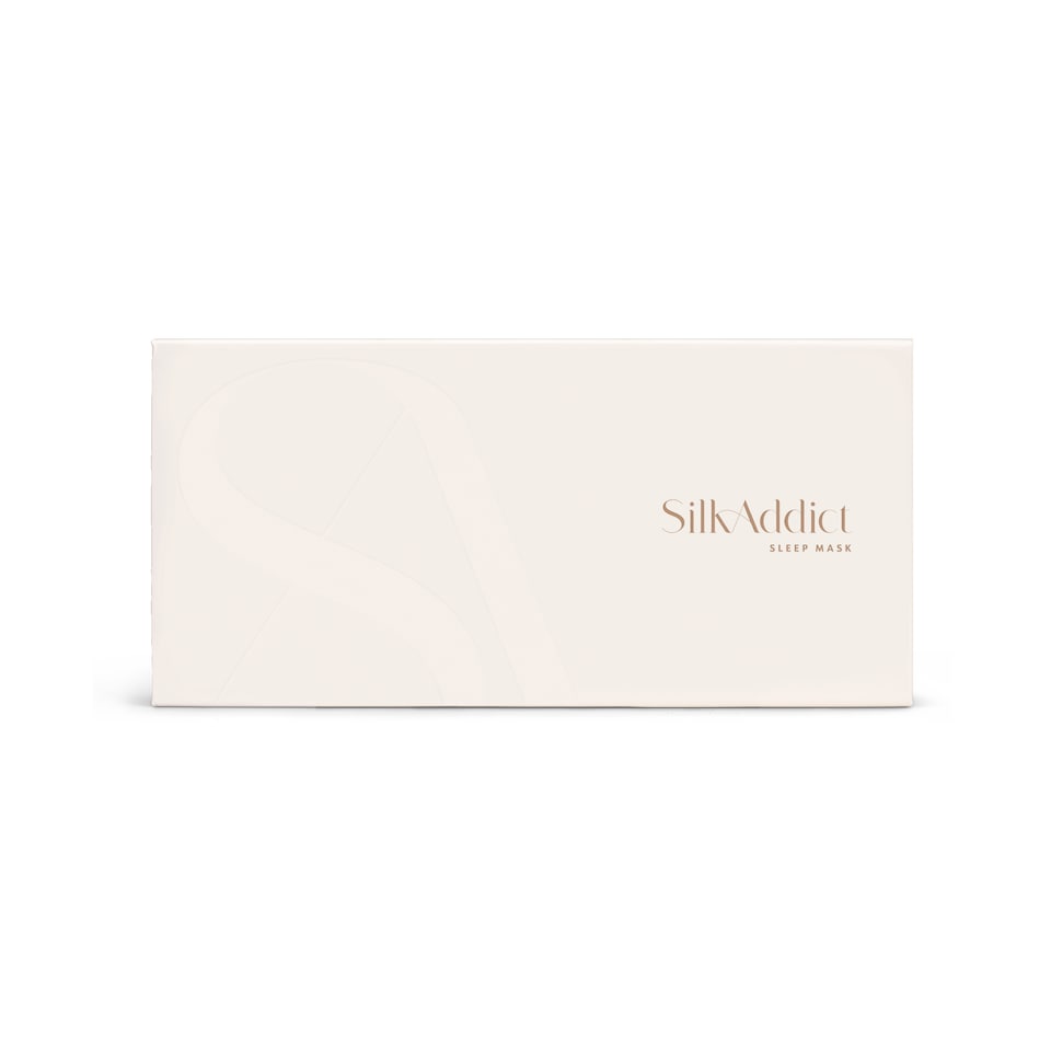 image 1 of Silk Addict 100% Mulberry Silk Sleep Mask – Ivory | White | 1
