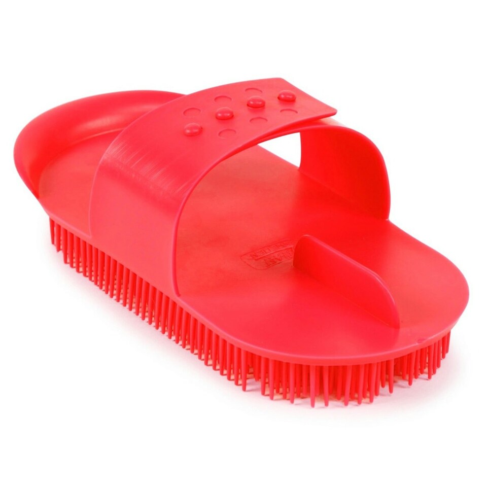 image 1 of Shires Plastic Horse Curry Comb - Red - One Size