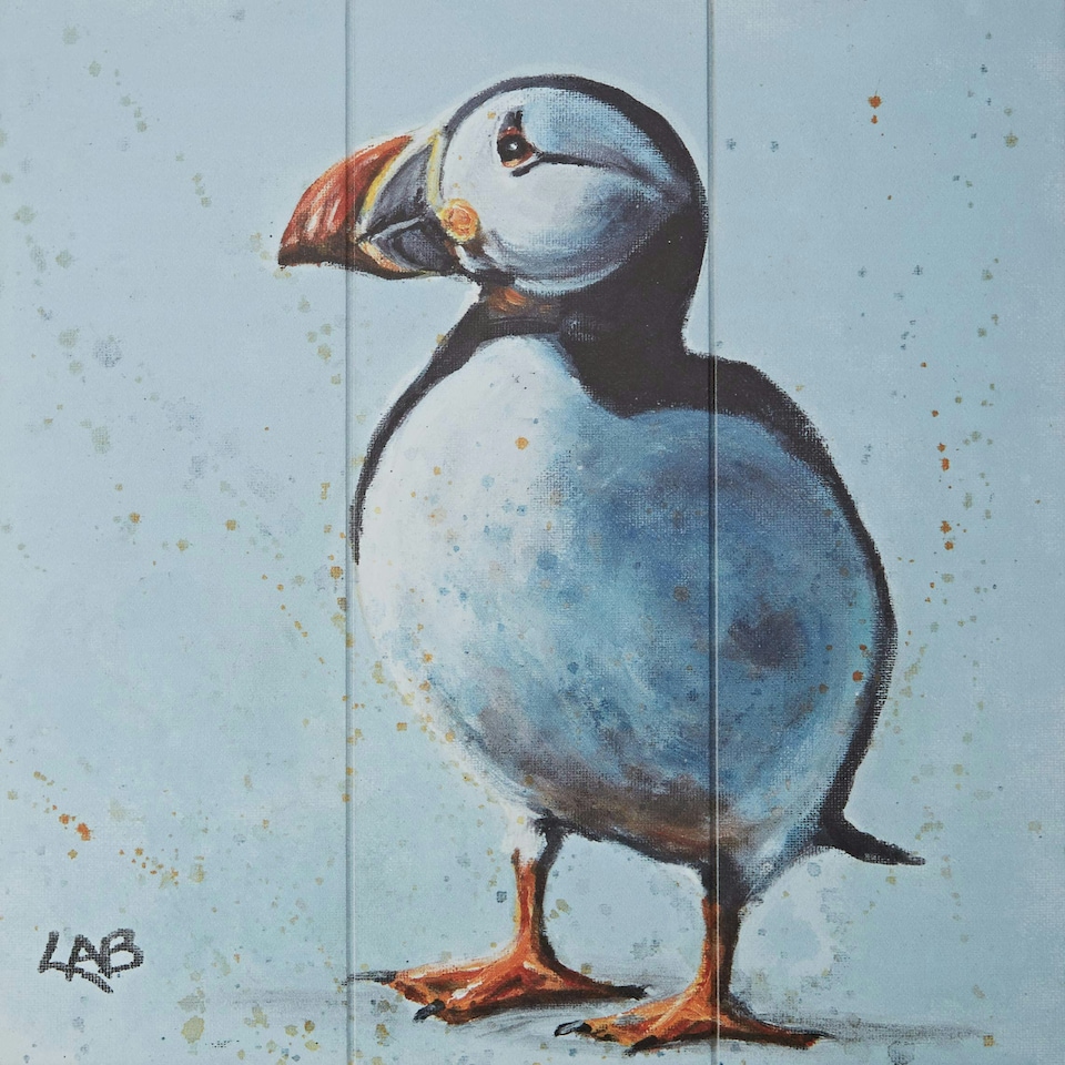 LOUISE BROWN (SEA PARROT) SQUARE WOOD - WOOD PANEL