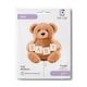 image 3 of Baby Teddy Bear Helium Foil Shaped Balloon 61cm / 24 in | Brown