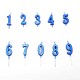 image 4 of Blue Number 1 Candle Blue