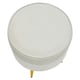 image 3 of Interiors by Premier Cream Velvet Round Footstool, Ottoman Small Footstool with Soft Upholstery, Velvet Pouffe for Home