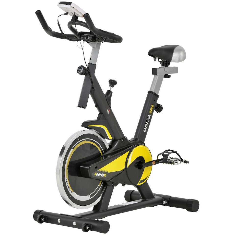 image 1 of HOMCOM Exercise Bike 10KG Flywheel Cycling w/ Adjustable Resistance LCD Display