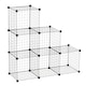 image 1 of HOMCOM DIY 6 Cube Metal Wire Rack Interlocking Storage Cabinet Organiser Display