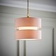 image 2 of ValueLights Sophia Pair of Small Blush 2 Tier Lamp Shades & Bulbs | Pink