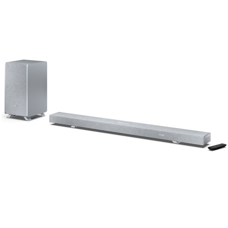image 1 of SHARP HT-SBW55121(SL) Q 5.1.2 Dolby Atmos DTS:X Soundbar with Wireless Subwoofer - Silver