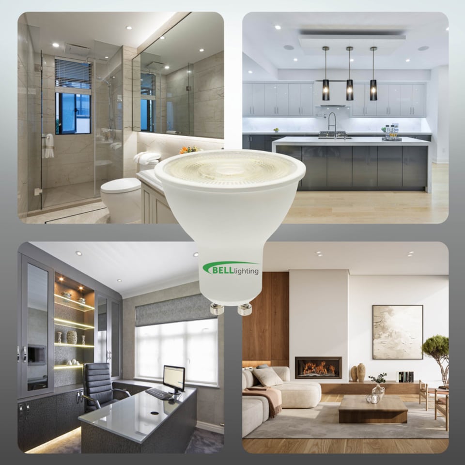 image 1 of BELL Lighting GU10 Dimmable LED Spotlight 4.4W Energy Saving Light Bulbs | White | Cool White - 4000k | 5