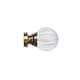 image 2 of 35mm Fixed Length Metal Curtain Pole Set Antique Brass Segmented Ball Finial 170cm | Bronze | Bronze