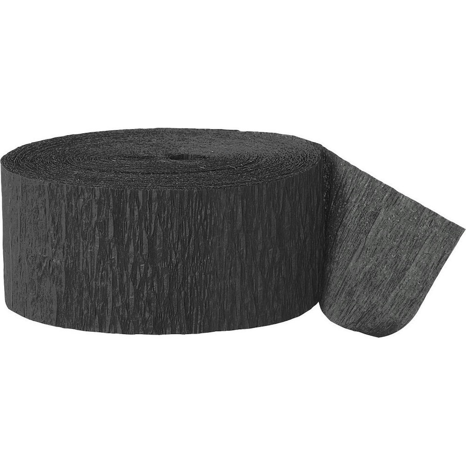Amscan Crepe Paper Streamers - Black - One Size