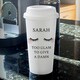 image 2 of Personalised Eyelashes Insulated Reusable Travel Cup White