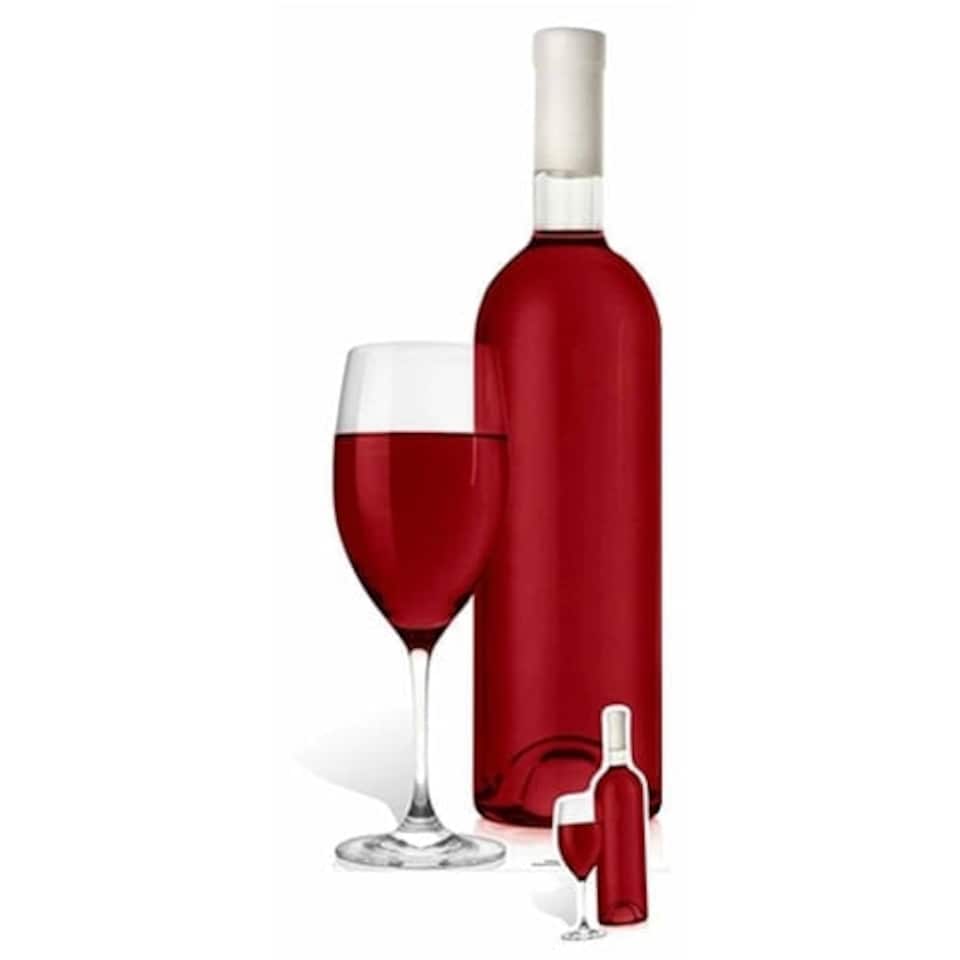 Glass and Red Wine Cardboard Cutout 184cm