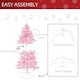 image 5 of HOMCOM 5FT Artificial Christmas Tree w/ Automatic Open for Home Party Pink