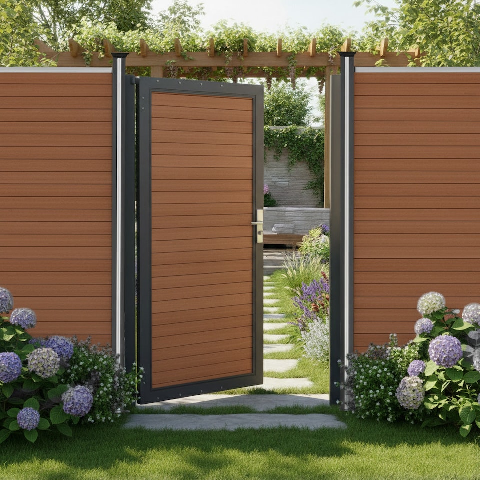 image 1 of Composite Panel Gate - Brown