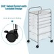 image 8 of COSTWAY 6-Drawer Multipurpose Mobile Rolling Utility Multi