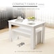 image 4 of HOMCOM Kitchen Dining Table and 2 Benches Set, Table and Chairs Set for Limited Space, White