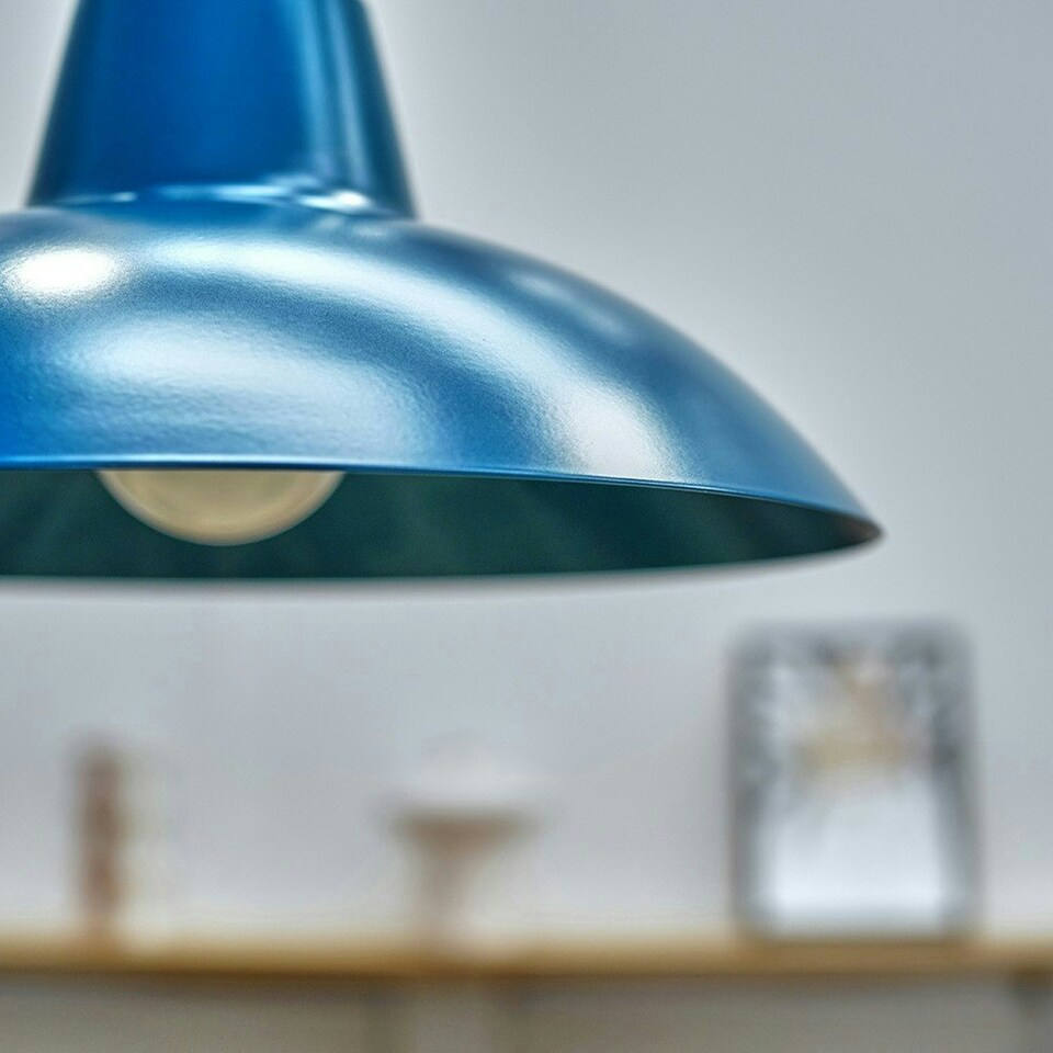 image 1 of ValueLights Civic French Blue Ceiling Pendant Shade