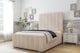 image 2 of Sloomy Radcliffe Sand Naples Bed Frame With 50" Upholstered Headboard 2'6 Small Single