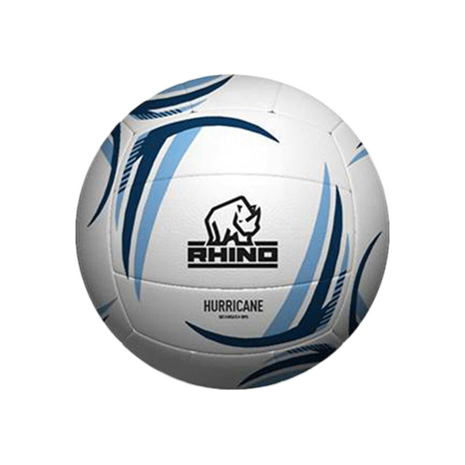 Rhino Hurricane Netball - White/Blue/Black - 5