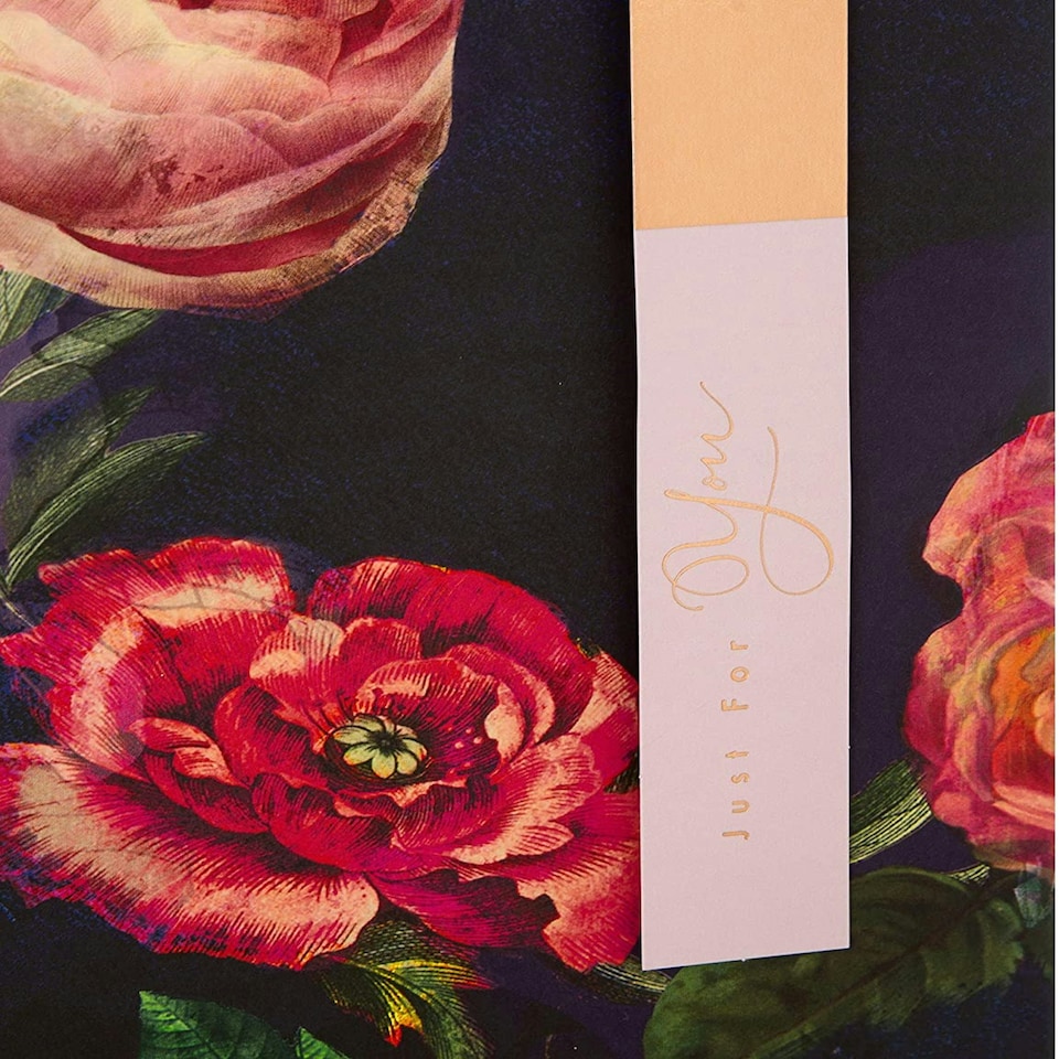 image 1 of Dark Floral Design Multi-Occasion Bottle Bag