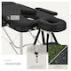 image 8 of Massage Table - 2-zone bed, aluminium frame, with carry bag, head- and armrests | Black | black | 1
